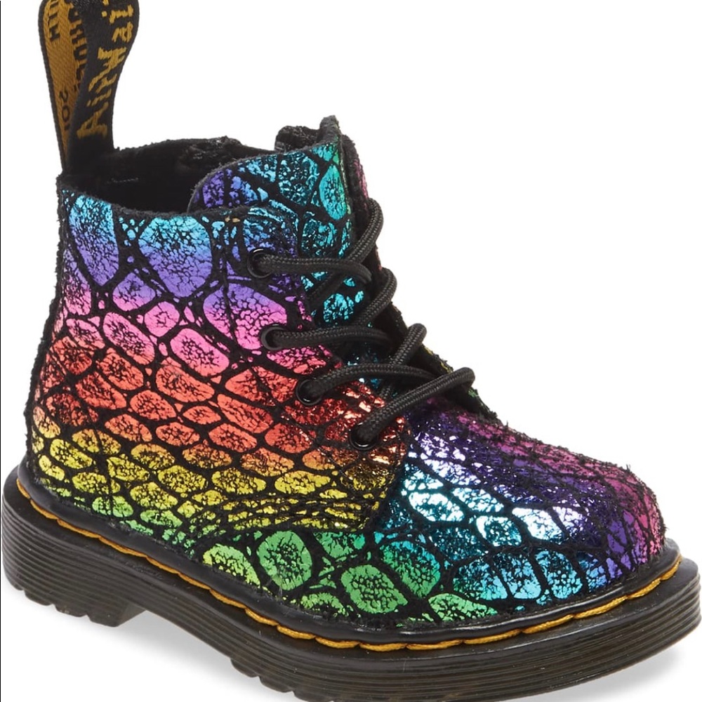 Dr. Marten Rainbow Croc Toddler Boots - NWT!
